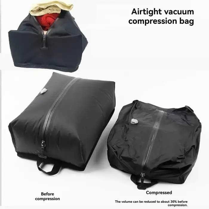 Sac à dos de voyage à pompe à air intégrée scellé sous vide
