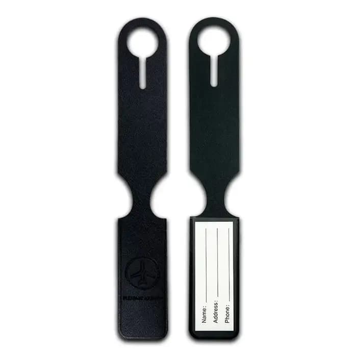 Étiquette de bagage en PU durable à longue sangle pour les voyages aériens – Identification rapide des bagages