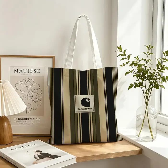 Sacs de rangement WIP Brand-Carhartt WIPS, sacs de rangement pliables en toile, sac fourre-tout réutilisable, sac de shopping tendance pour femmes