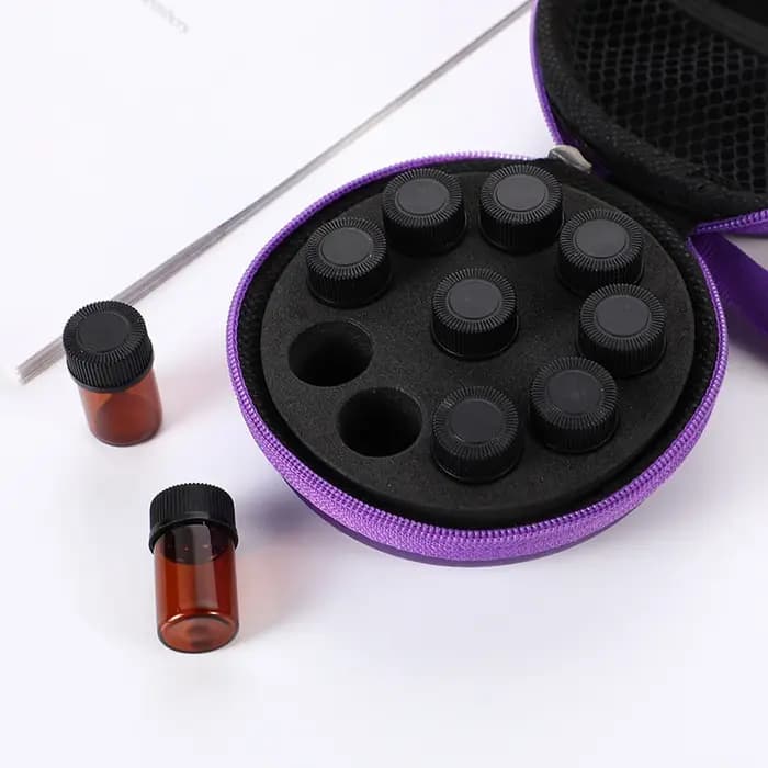 Étui d'huile essentielle Portable en PU de 1 à 2ml