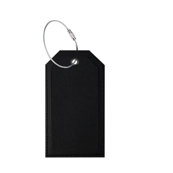 Étiquette de bagage en cuir PU bloquant RFID