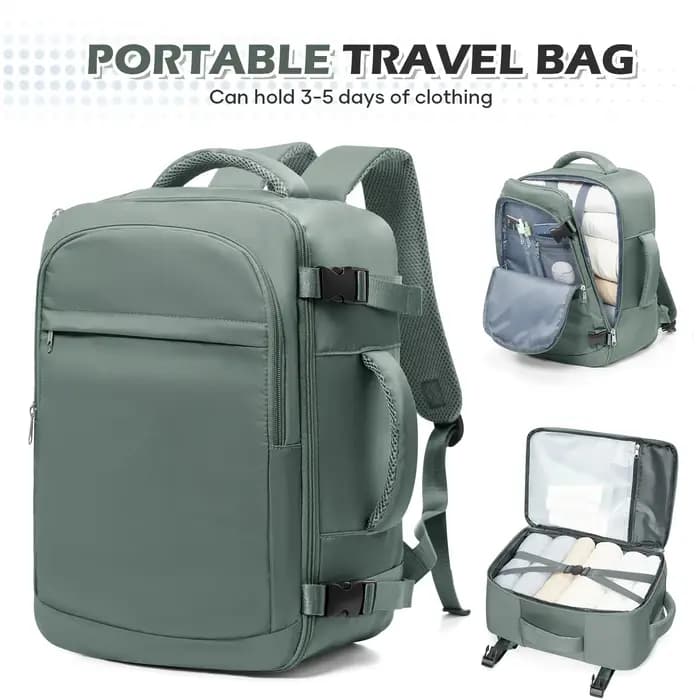 Hommes 15.6 pouces pochette d'ordinateur cabine avion voyage sac à dos 40x20x25