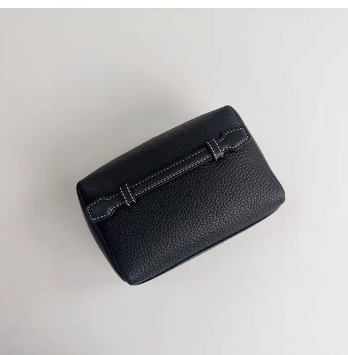 Sac à cosmétiques en cuir véritable pour femmes, nouveau Design classique, pochette de maquillage Po
