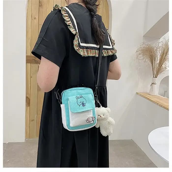 Mode toile messager sacs à main mignon