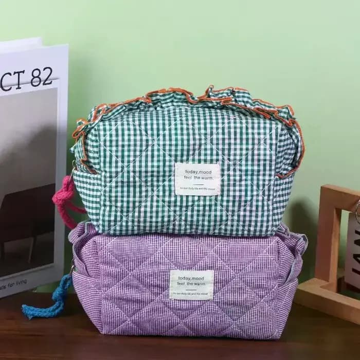Trousse de maquillage cosmétique Vintage vichy pour femmes