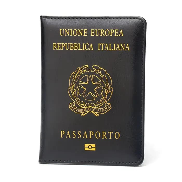 Housse de passeport italienne de qualité supérieure pour femme