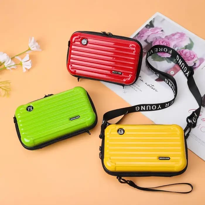 Nouvelle mini valise, trousse de maquillage portable pour femme, trousse de maquillage grande capacité, trousse de maquillage imperméable à bandoulière pour extérieur
