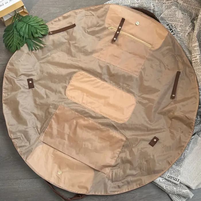 Sac fourre-tout convertible 2 en 1 et tapis rond – Sac à main pliable de 94 cm de diamètre