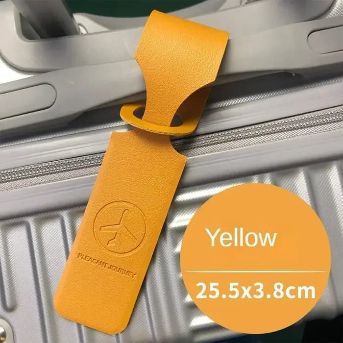 1x étiquette de bagage en cuir PU