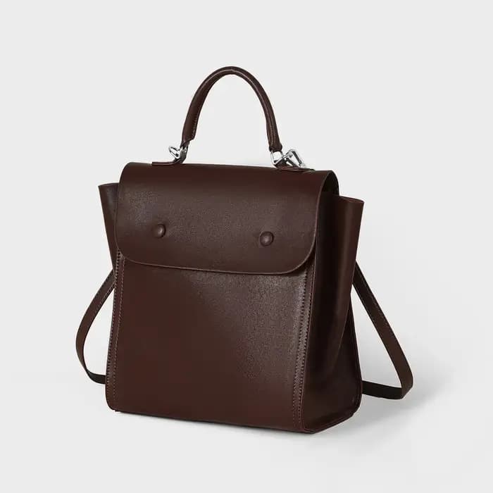 Petit sac à dos coréen en cuir véritable pour femmes