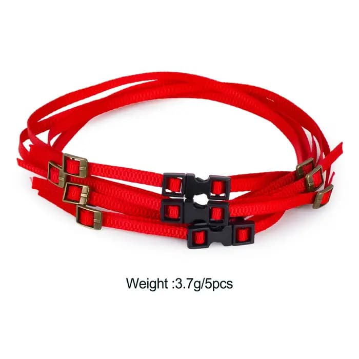 5 pièces corde à bagages porte-bagages sangles d'arrimage boucle décorer sangle pour 1/8 1/10 1/18 1/24 RC chenille SCX10 TRX4 TRX6 YK4102 RGT