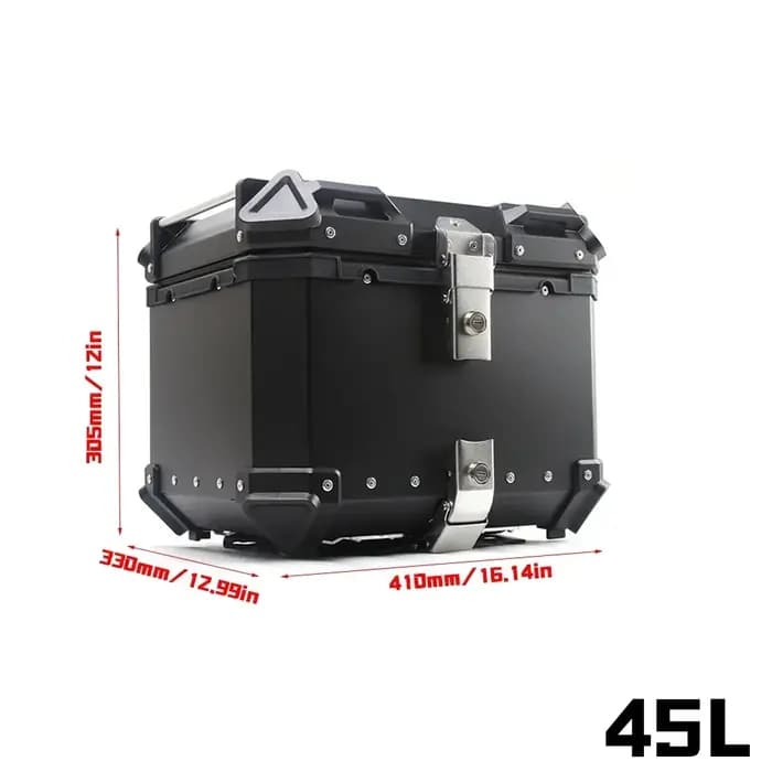 Boîte à bagages latérale 38l, sacoche de rangement pour moto, coffre de voyage, boîte à outils en al