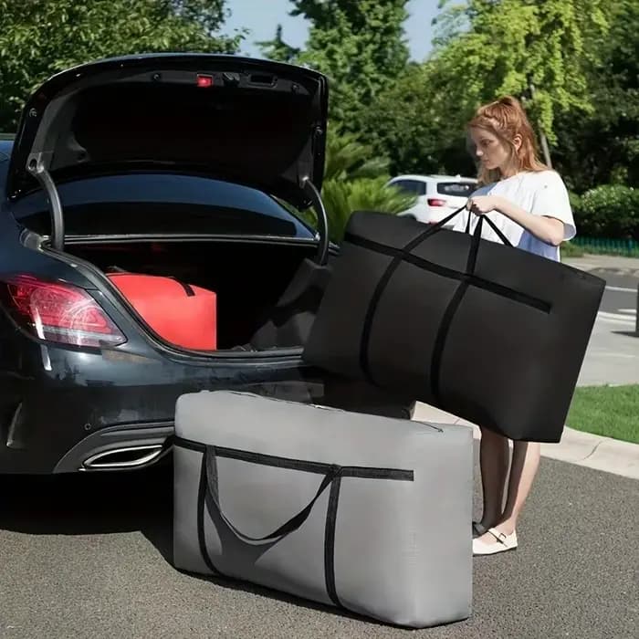 Lot de 2 sacs de déménagement robustes avec poignées et fermetures éclair - Extra grands