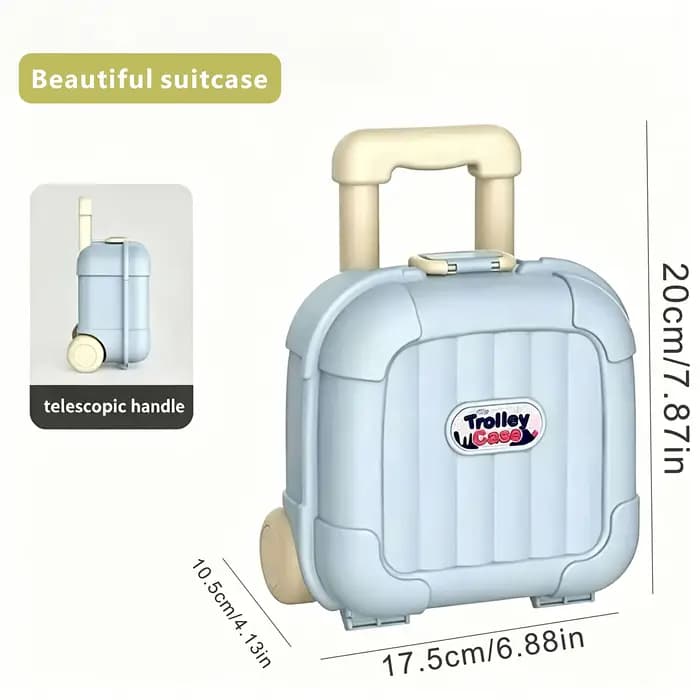 Valise mignonne et compacte, conçue spécifiquement pour gagner de la place. Parfait pour les sorties, les voyages en avion, les trajets en train et le camping. Équipé de roulettes universelles, il est