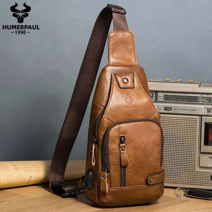 Sac de poitrine USB pour homme