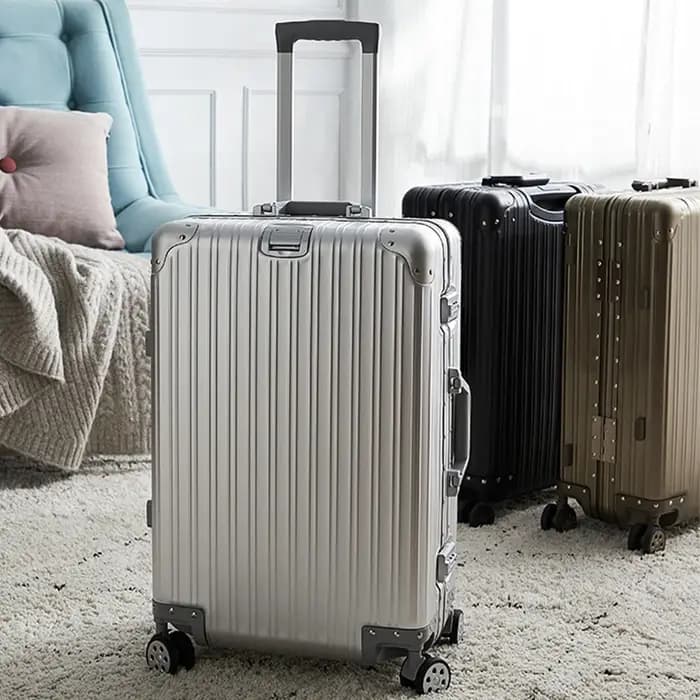 Tous les bagages en aluminium 20/22/24/26/29 pouces 100% valise en alliage d'aluminium et de magnésium mot de passe boîtier de chariot valises de voyage de cabine