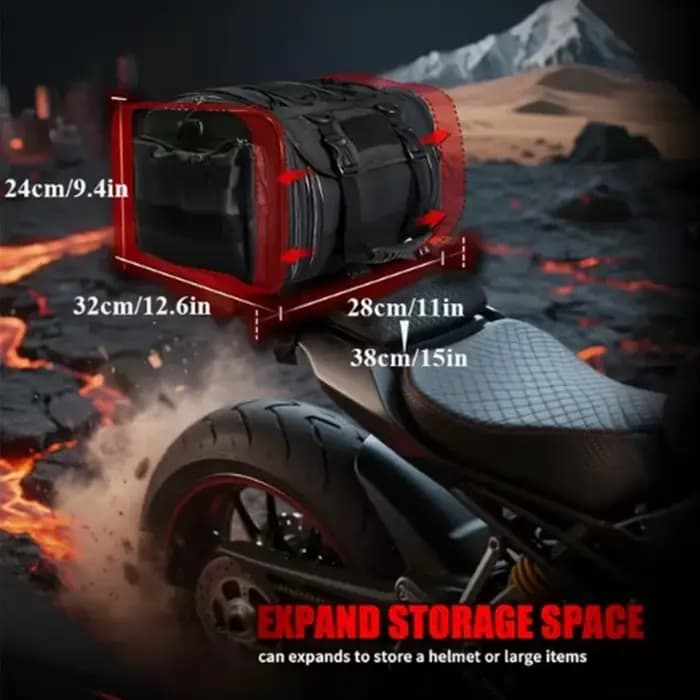 Sac de voyage pour moto, sacoche arrière extensible, sacoche de selle avec bandoulière