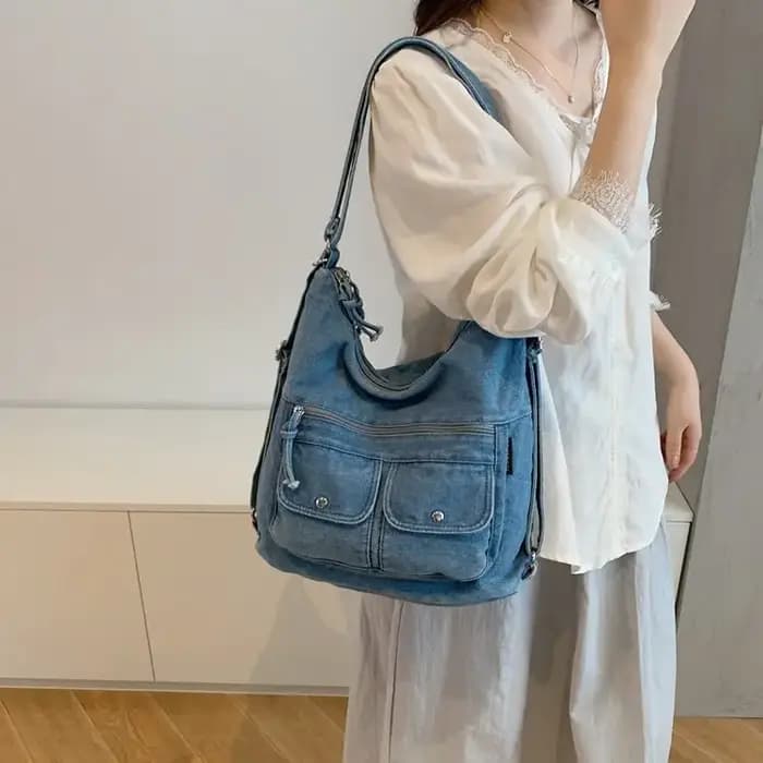 Sac fourre-tout en toile grande capacité pour femme