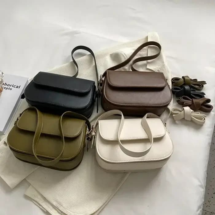 Petit sac de selle rétro à Texture avancée pour femmes