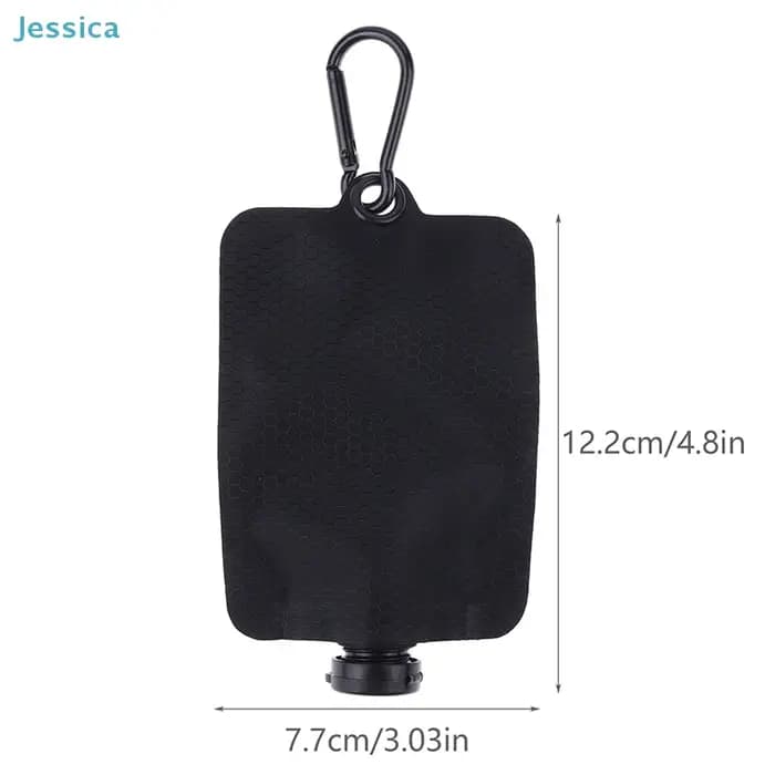 ♥ Pochette pour liquide pliable – Récipient de voyage réutilisable de gros calibre pour articles de toilette, liquides et utilisation en extérieur