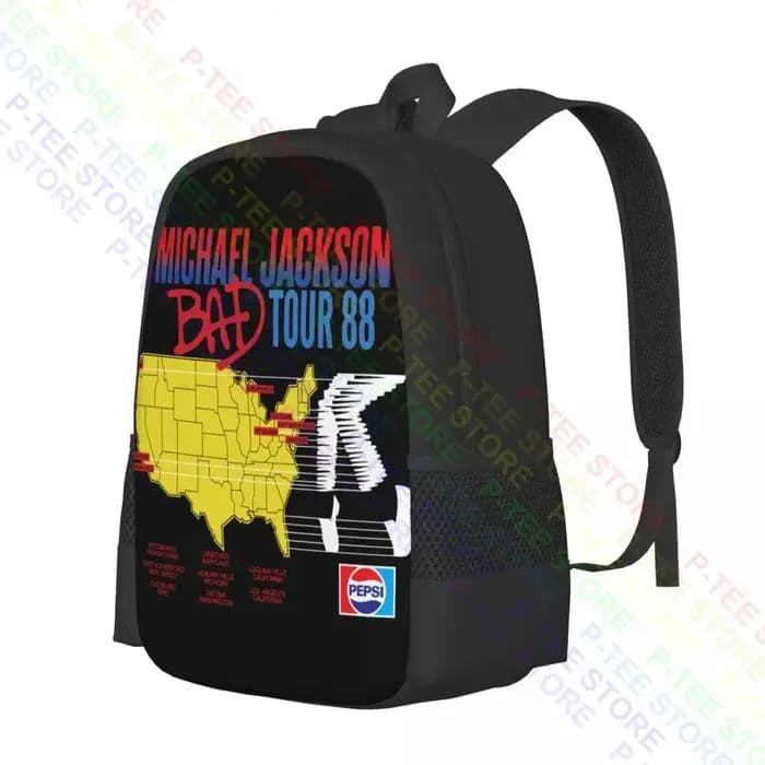 Michael Jackson Mauvais tour 1988. P-1170Backpack Sac à chaussures grande capacité personnalisé