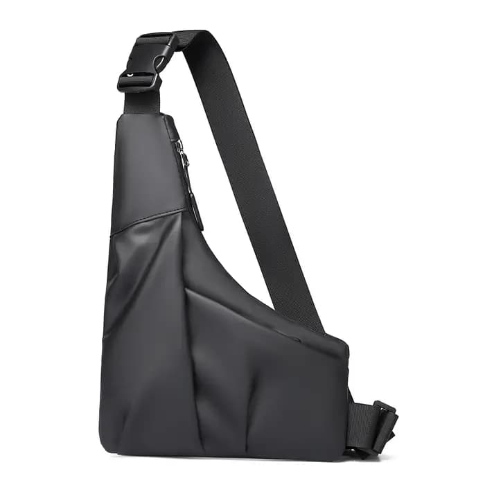 Sac croisé triangulaire antivol avec sangle réglable, sac de poitrine décontracté pour hommes, idéal