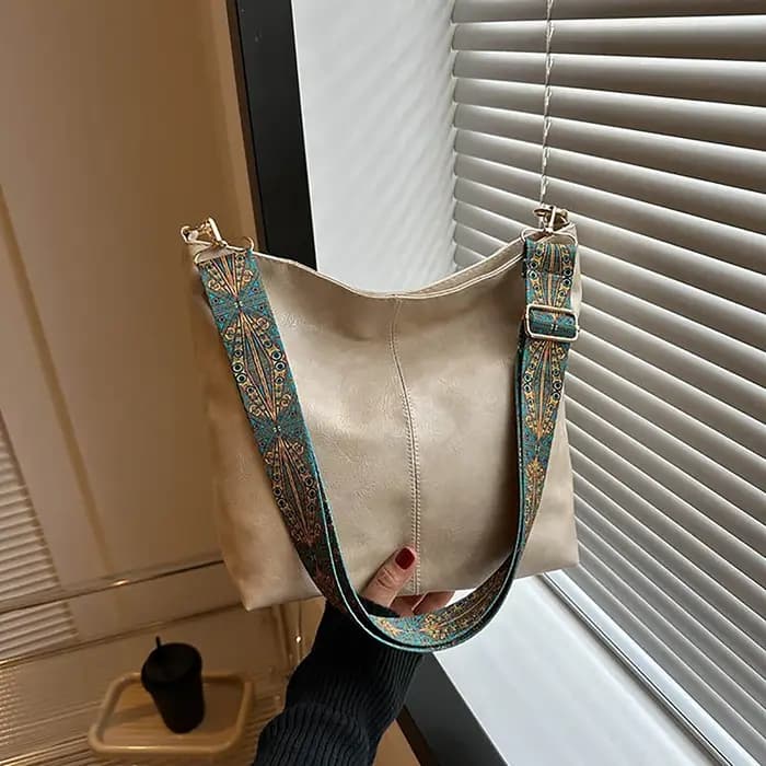 Sac à bandoulière solide vintage pour femme