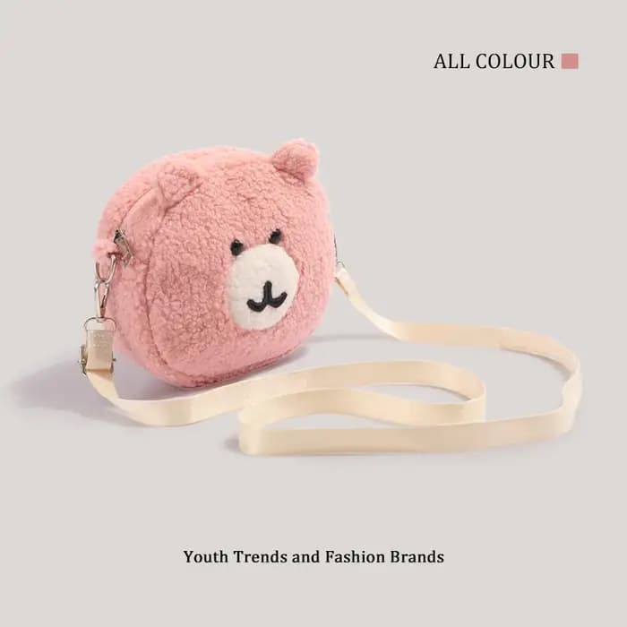 Sac bandoulière mignon en forme d'ours Jiyi au design original pour femme