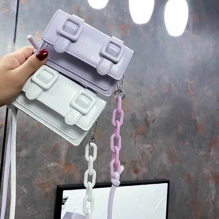 Mini petits sacs messager pour femmes fille chaîne sac à main en cuir PU sac