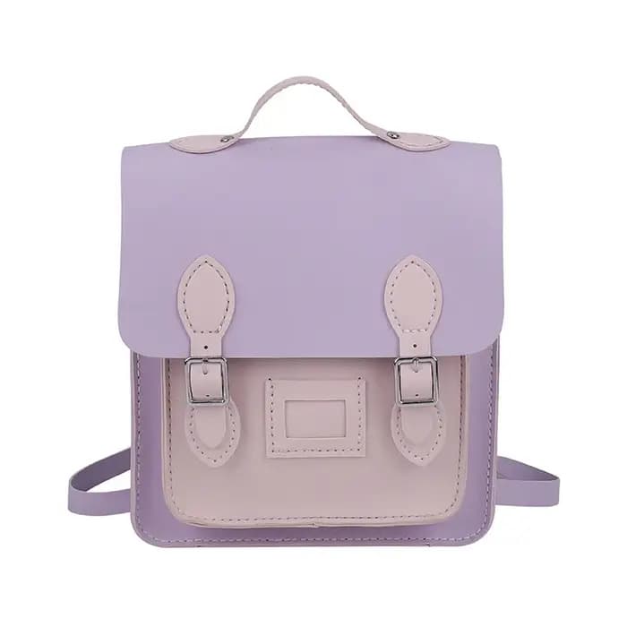 Sac à Dos Vintage Fait à la Main en Cuir PU de Grande Capacité