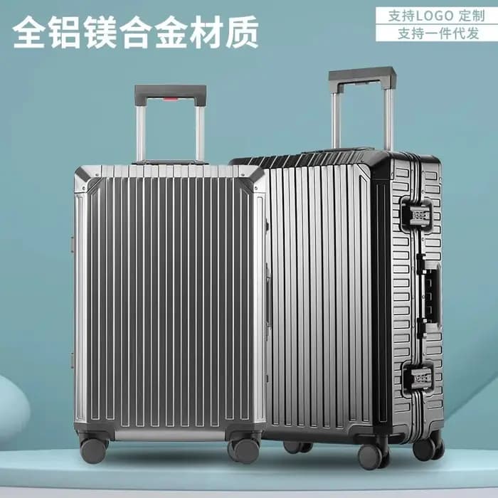 Nouvelle valise à roulettes haut de gamme en aluminium-magnésium 100 %