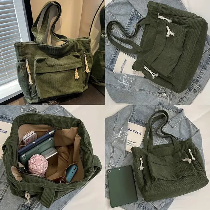 Sac à bandoulière en velours côtelé Travel Master