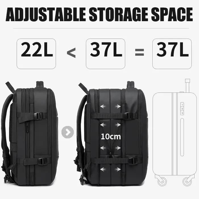 BANGE voyage sac à dos hommes affaires sac à dos école extensible USB sac grande capacité 17.3 ordinateur portable