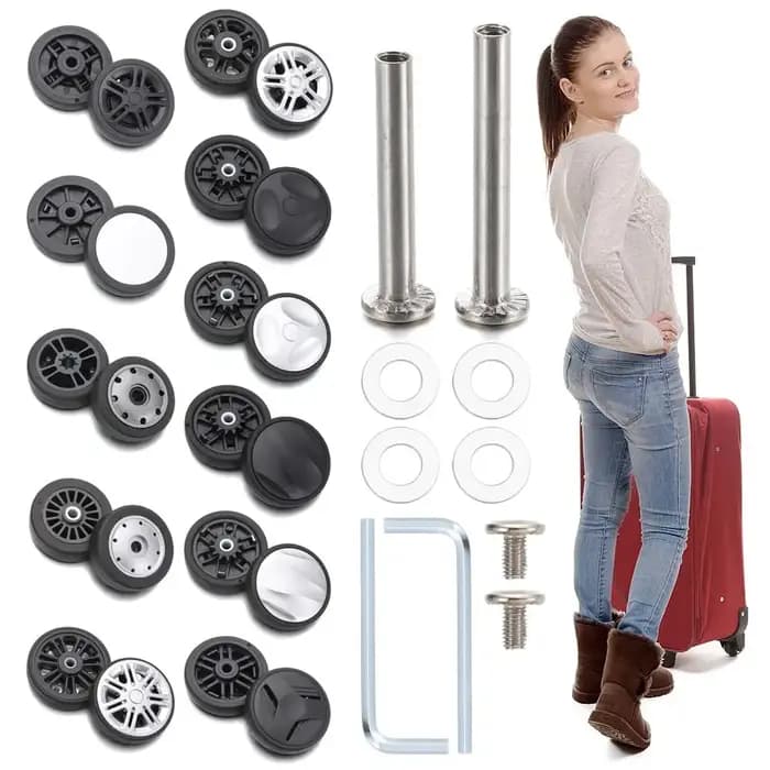 Essieux de Remplacement avec Vis pour Bagages de Voyage