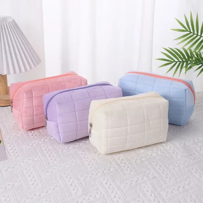 Sac de rangement pour cosmétiques en velours grande capacité