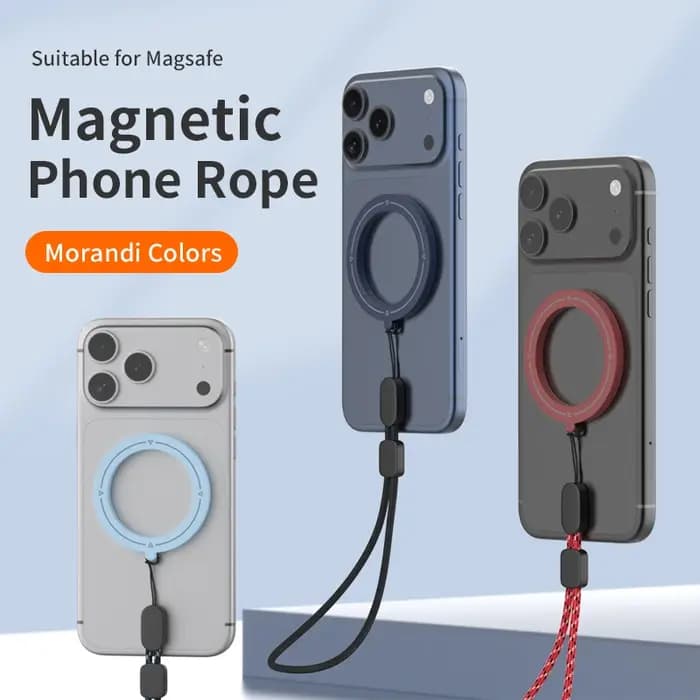 Cordon magnétique réglable pour iPhone 17/16/15 Samsung Xiaomi - Compatible MagSafe