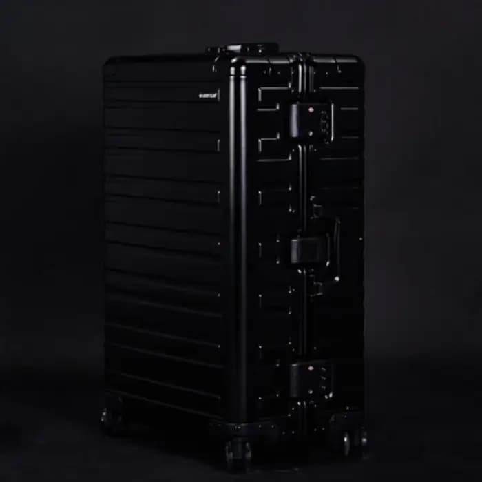 Valise à roulettes en alliage d'aluminium et de magnésium pour hommes et femmes, boîte de code de vo