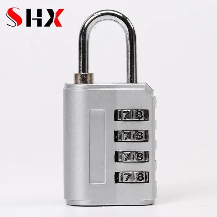 Cadenas à combinaison à code à 4 chiffres en alliage d'aluminium pour valise de voyage