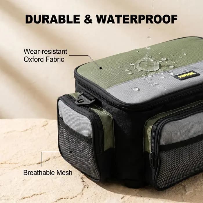 Sac de pêche imperméable HIRISI en Oxford - Grande capacité