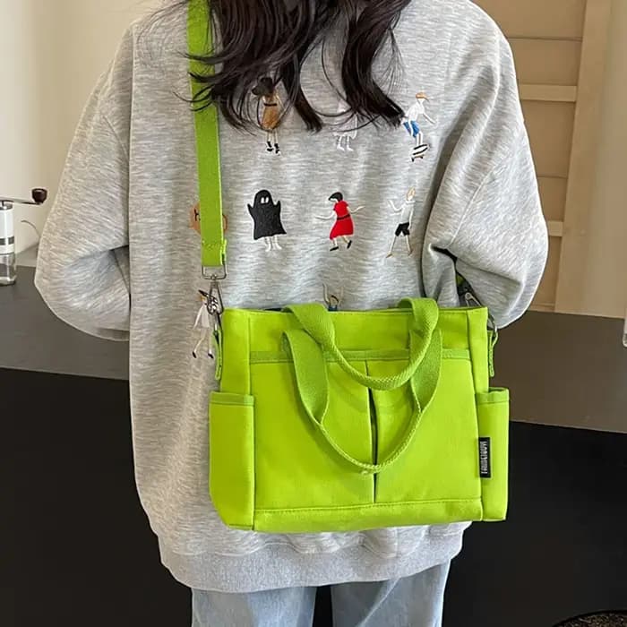 Sac à bandoulière à poches multiples pour femmes