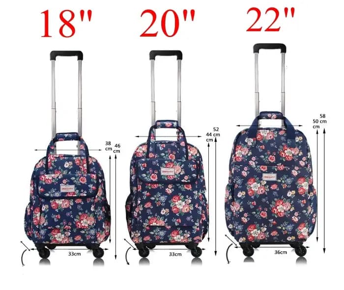 Bagage à main pour femmes, sac à roulettes Oxford, sac à dos roulant, sac à roulettes de voyage, sac à bagages de voyage, sacs à dos à roulettes