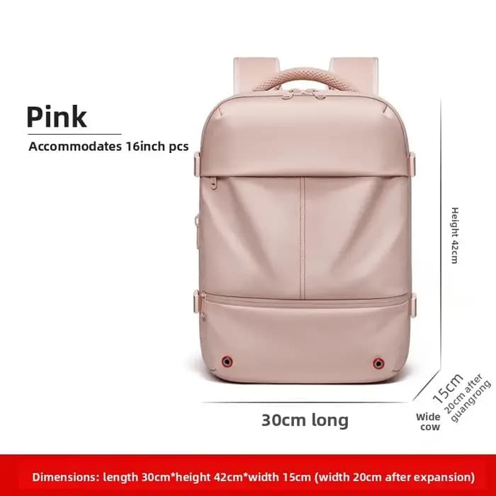 Sac à dos à compression sous vide pour femmes, sac de voyage de grande capacité avec séparation humi