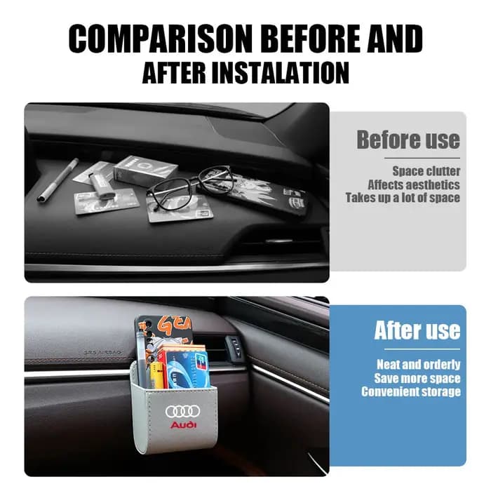 Boîte de rangement suspendue pour sortie d'air de voiture, accessoires d'organisation pour Audi Sline TT RS S Quattro A3 A4 A5 A6 A7 S3 S5 S4 S6 Q3 Q4 Q5