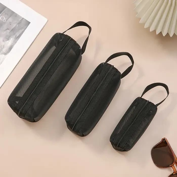 Sac à cosmétiques de voyage à couche noire