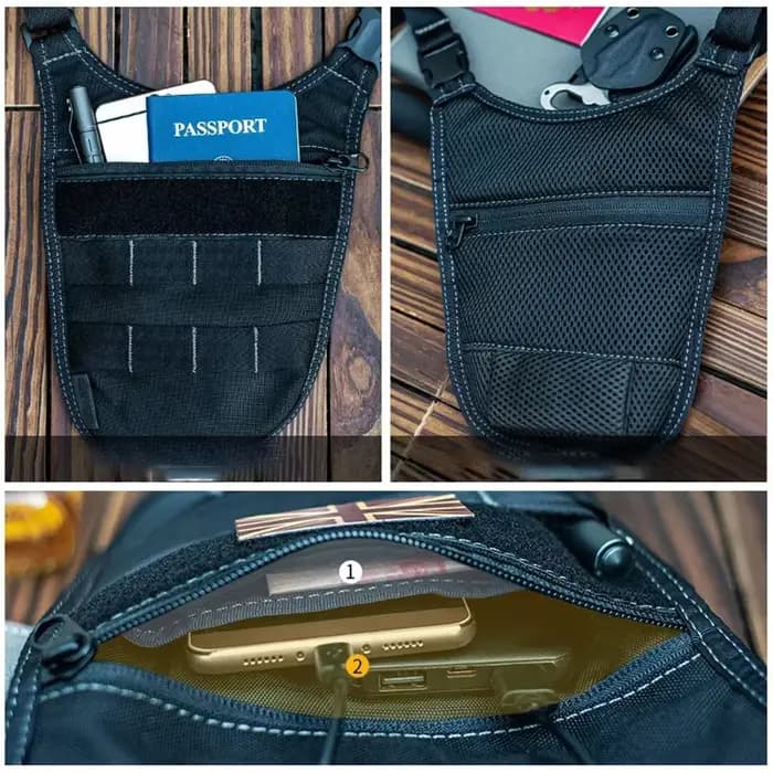 Sac à bandoulière tactique sous les bras pour hommes