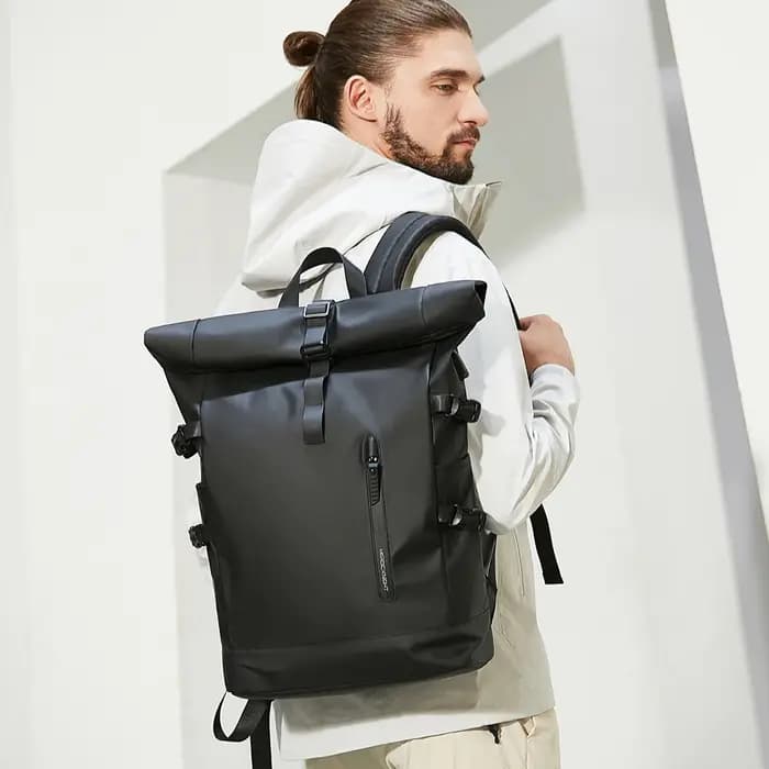 HK sac à dos de voyage extensible hommes grande capacité étanche 15.6 "sac pour ordinateur portable sac à dos de randonnée sac à dos de cyclisme avec Port USB