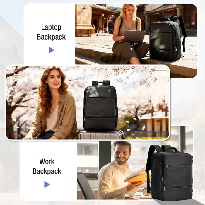 Sac à dos de voyage pour cabine Ryanair 40x30x20, bagage à main pour femme et homme, pour ordinateur portable 14'', sac de voyage imperméable pour le travail et l'école