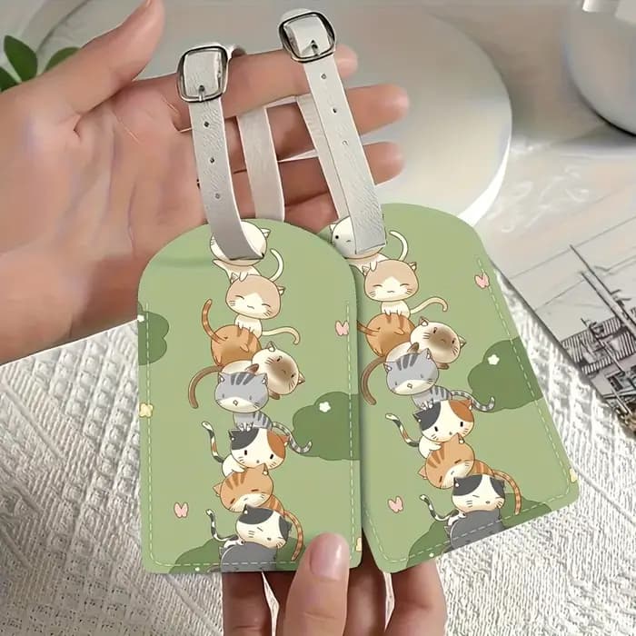 Étiquette de bagage avec porte-carte d'identité