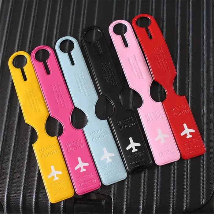 Étiquettes de bagage colorées en PVC