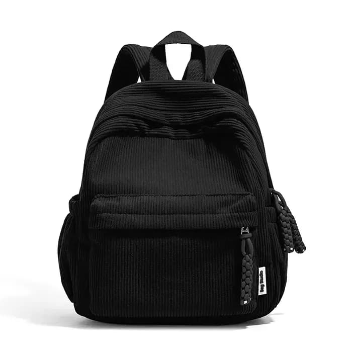 Sac à dos japonais décontracté Simple multifonctionnel voyage Shopping grande capacité velours côtelé petit sac à dos femme